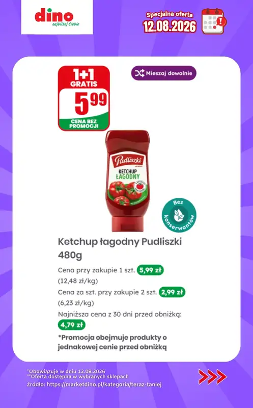 Dino - gazetka promocyjna Specjalna oferta na 12.08.2026 - promocje spoza gazetki od środy 12.08 do środy 12.08 - strona 12