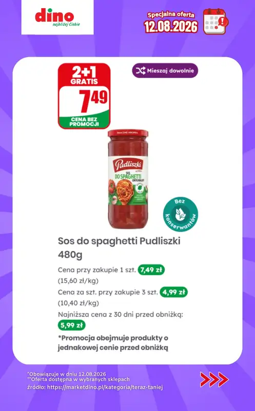 Dino - gazetka promocyjna Specjalna oferta na 12.08.2026 - promocje spoza gazetki od środy 12.08 do środy 12.08 - strona 9