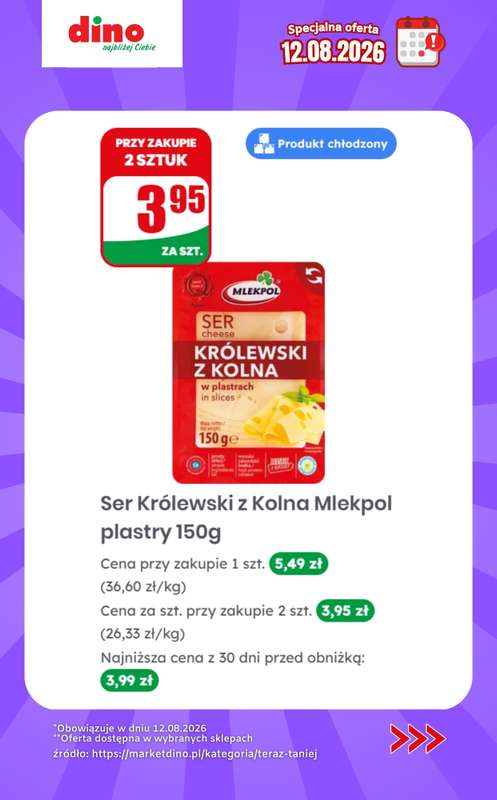 Dino - gazetka promocyjna Specjalna oferta na 12.08.2026 - promocje spoza gazetki od środy 12.08 do środy 12.08 - strona 4