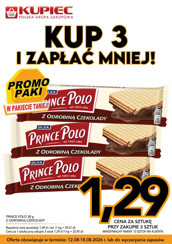 Kupiec - gazetka promocyjna Promopaki od środy 12.08 do wtorku 18.08 - strona 11