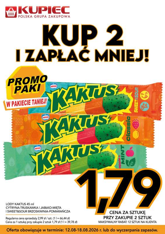 Kupiec - gazetka promocyjna Promopaki od środy 12.08 do wtorku 18.08 - strona 9