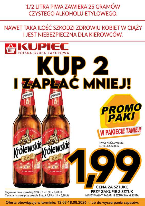 Kupiec - gazetka promocyjna Promopaki od środy 12.08 do wtorku 18.08 - strona 5