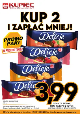 Kupiec - gazetka promocyjna Promopaki od środy 12.08 do wtorku 18.08