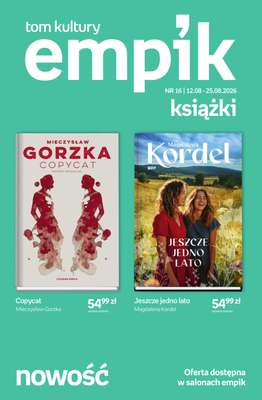 Empik - gazetka promocyjna Tom kultury: książki od środy 12.08 do wtorku 25.08