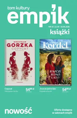 Empik - gazetka promocyjna Tom kultury: książki od środy 12.08 do wtorku 25.08