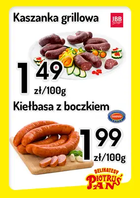 Delikatesy Piotruś Pan - gazetka promocyjna Plakaty promocyjne od środy 12.08 do środy 19.08