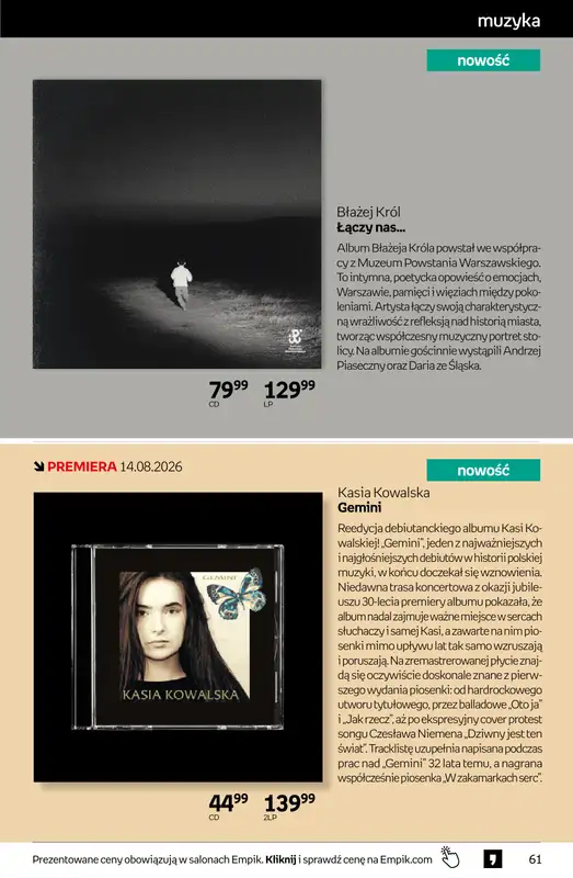 Empik - gazetka promocyjna Tom kultury: muzyka od środy 12.08 do wtorku 25.08 - strona 8