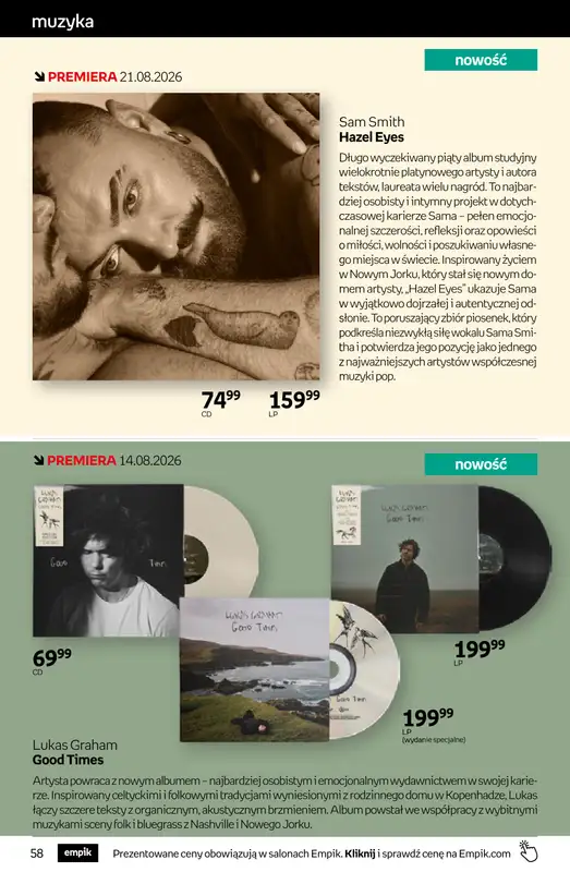 Empik - gazetka promocyjna Tom kultury: muzyka od środy 12.08 do wtorku 25.08 - strona 5