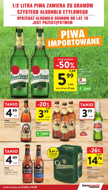 Intermarche - gazetka promocyjna Gazetka od czwartku 13.08 do środy 19.08 - strona 13