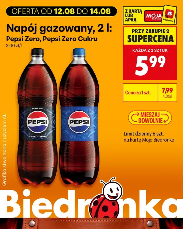 Biedronka - gazetka promocyjna Biedronkowe oszczędności od środy od środy 12.08 do piątku 14.08 - strona 6