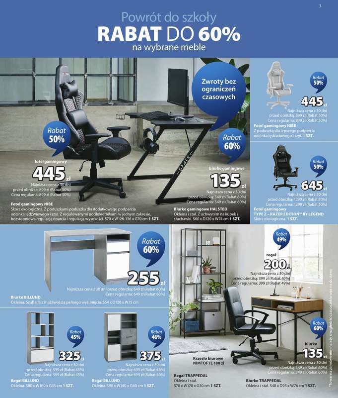 Jysk - gazetka promocyjna Wyprzedaż. Rabat do 70% od środy 12.08 do niedzieli 30.08 - strona 3