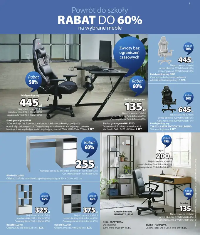 Jysk - gazetka promocyjna Wyprzedaż. Rabat do 70% od środy 12.08 do niedzieli 30.08 - strona 3