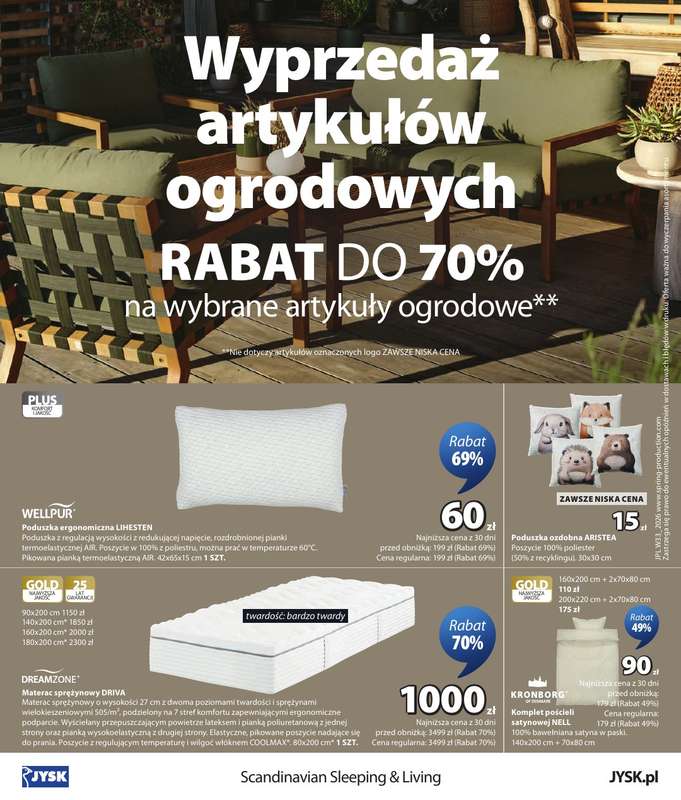 Jysk - gazetka promocyjna Wyprzedaż. Rabat do 70% od środy 12.08 do niedzieli 30.08 - strona 12