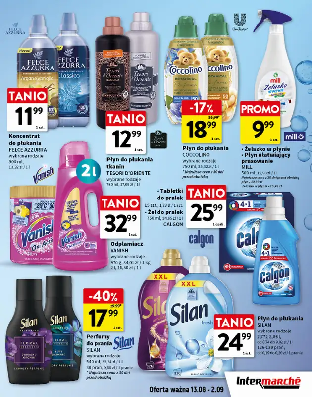Intermarche - gazetka promocyjna Detergenty, kosmetyki, higiena od czwartku 13.08 do środy 02.09 - strona 9