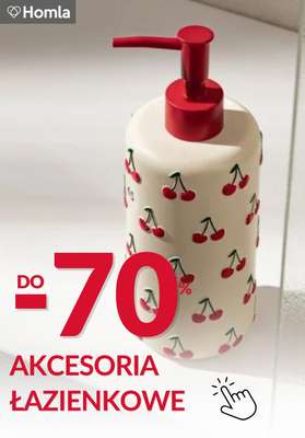 Homla - gazetka promocyjna Do -70% akcesoria łazienkowe od czwartku 13.08 