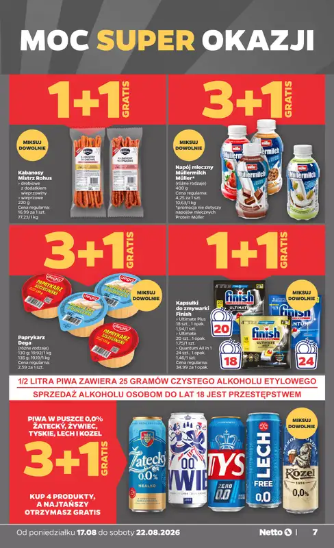Netto - gazetka promocyjna Gazetka Spożywcza od poniedziałku 17.08 do soboty 22.08 - strona 7