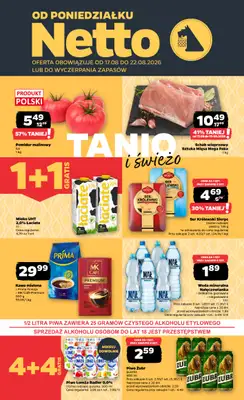 Netto - gazetka promocyjna Gazetka Spożywcza od poniedziałku 17.08 do soboty 22.08