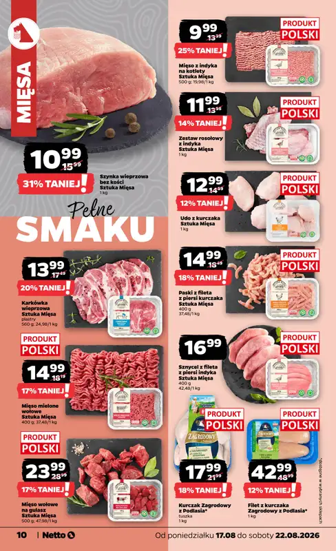 Netto - gazetka promocyjna Gazetka Spożywcza od poniedziałku 17.08 do soboty 22.08 - strona 10