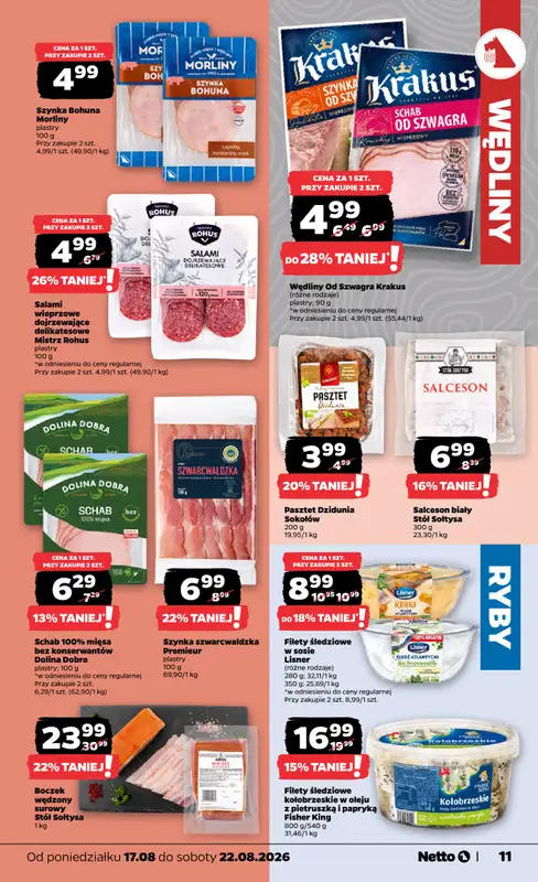 Netto - gazetka promocyjna Gazetka Spożywcza od poniedziałku 17.08 do soboty 22.08 - strona 11
