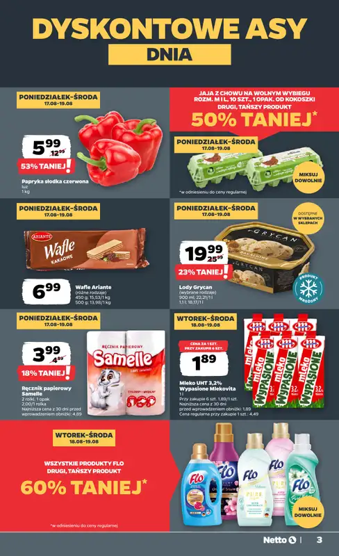 Netto - gazetka promocyjna Gazetka Spożywcza od poniedziałku 17.08 do soboty 22.08 - strona 3