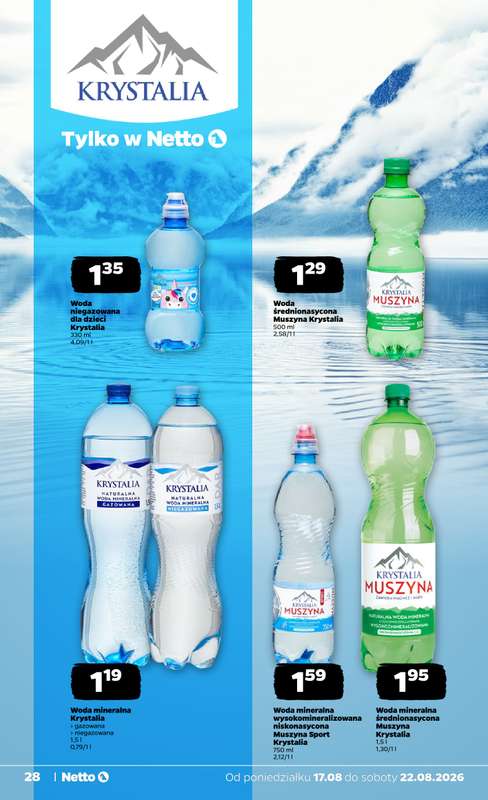 Netto - gazetka promocyjna Gazetka Spożywcza od poniedziałku 17.08 do soboty 22.08 - strona 28
