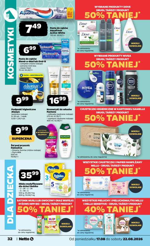 Netto - gazetka promocyjna Gazetka Spożywcza od poniedziałku 17.08 do soboty 22.08 - strona 32