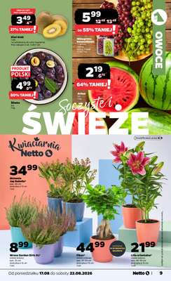 Netto - gazetka promocyjna Gazetka Spożywcza od poniedziałku 17.08 do soboty 22.08 - strona 9