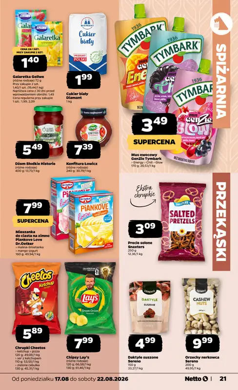 Netto - gazetka promocyjna Gazetka Spożywcza od poniedziałku 17.08 do soboty 22.08 - strona 21