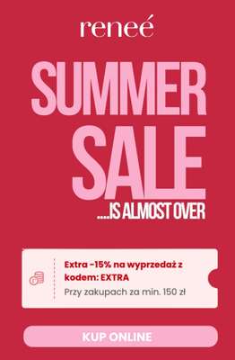 Renee - gazetka promocyjna Extra -15% na wyprzedaż przy zakupie za min. 150 zł od środy 12.08 do piątku 14.08