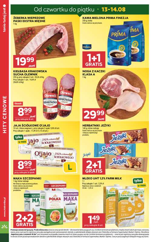 Stokrotka - gazetka promocyjna Gazetka Supermarket od czwartku 13.08 do środy 19.08 - strona 4