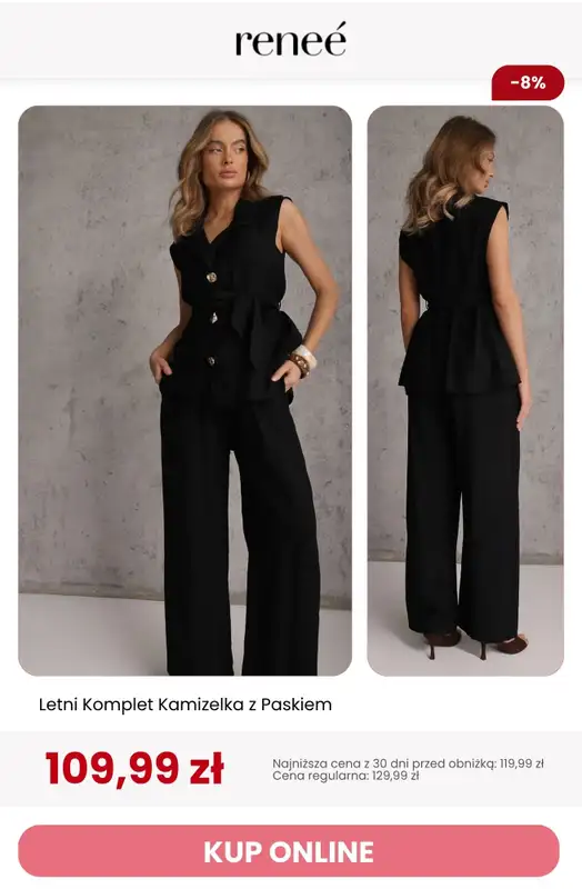 Renee - gazetka promocyjna Komplety damskie na WYPRZEDAŻY! od czwartku 13.08 do środy 19.08 - strona 10
