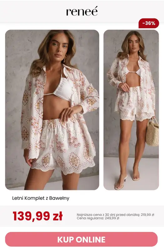 Renee - gazetka promocyjna Komplety damskie na WYPRZEDAŻY! od czwartku 13.08 do środy 19.08 - strona 7