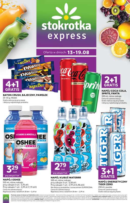 Stokrotka - gazetka promocyjna Gazetka Express od czwartku 13.08 do środy 19.08