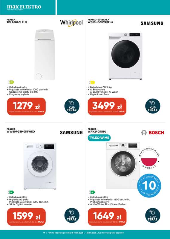 Max Elektro - gazetka promocyjna Gazetka od środy 12.08 do środy 26.08 - strona 19