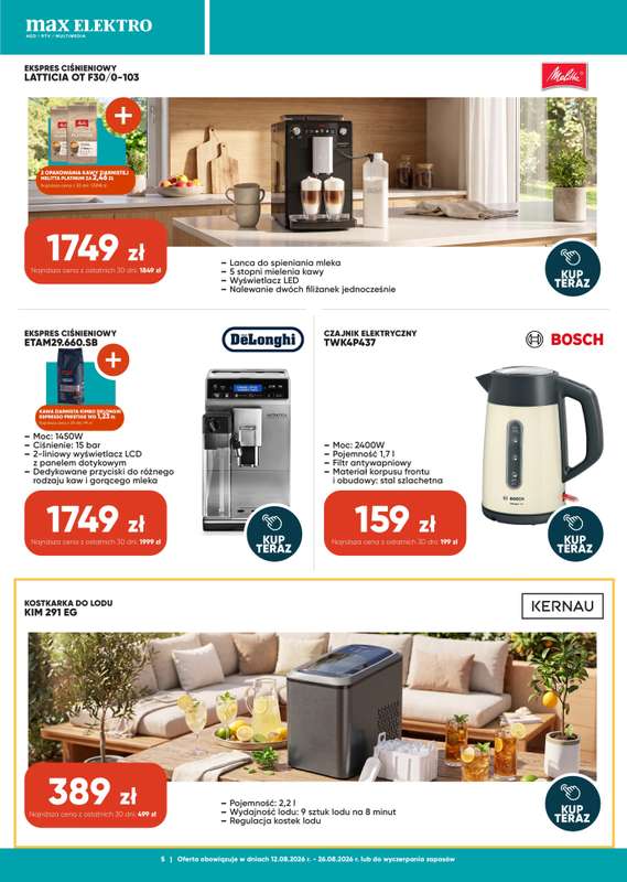 Max Elektro - gazetka promocyjna Gazetka od środy 12.08 do środy 26.08 - strona 5