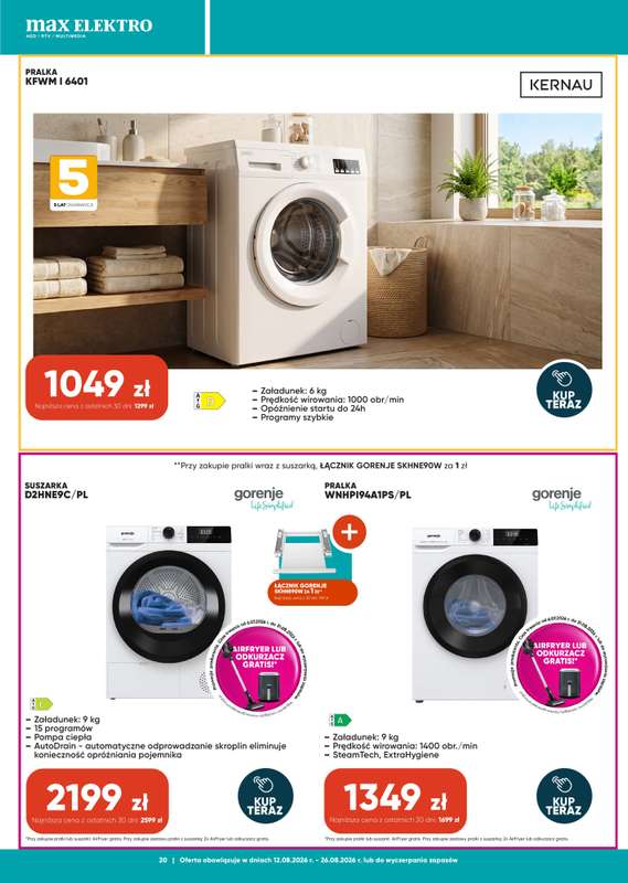 Max Elektro - gazetka promocyjna Gazetka od środy 12.08 do środy 26.08 - strona 20