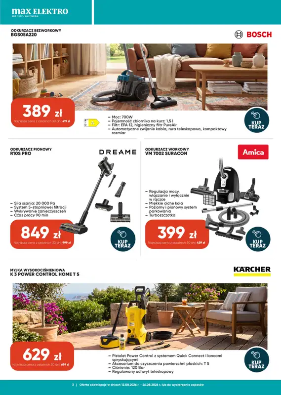 Max Elektro - gazetka promocyjna Gazetka od środy 12.08 do środy 26.08 - strona 3