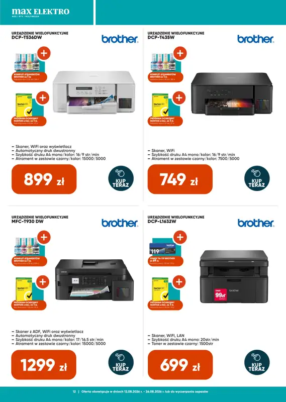 Max Elektro - gazetka promocyjna Gazetka od środy 12.08 do środy 26.08 - strona 12