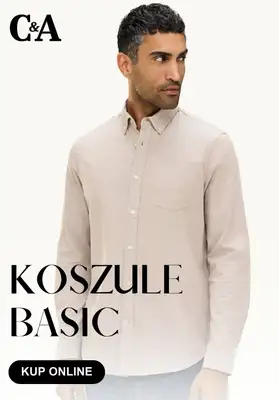 C&A - gazetka promocyjna Koszule basic od czwartku 13.08 