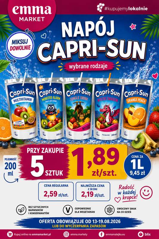 emma MARKET - gazetka promocyjna Plakaty promocyjne od czwartku 13.08 do środy 19.08