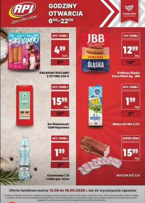 API Market - gazetka promocyjna Gazetka od środy 12.08 do wtorku 18.08