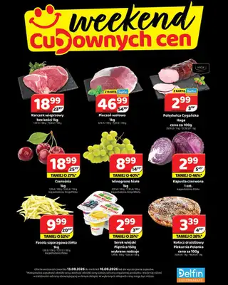 Delfin - gazetka promocyjna Weekend cudownych cen od czwartku 13.08 do niedzieli 16.08