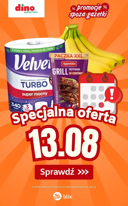 Dino - gazetka promocyjna Specjalna oferta na 13.08.2026 - promocje spoza gazetki  
