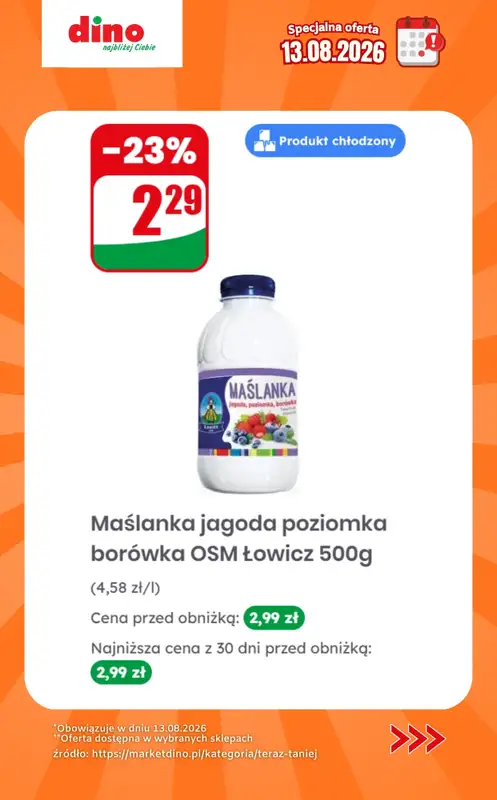 Dino - gazetka promocyjna Specjalna oferta na 13.08.2026 - promocje spoza gazetki od czwartku 13.08 do czwartku 13.08 - strona 12