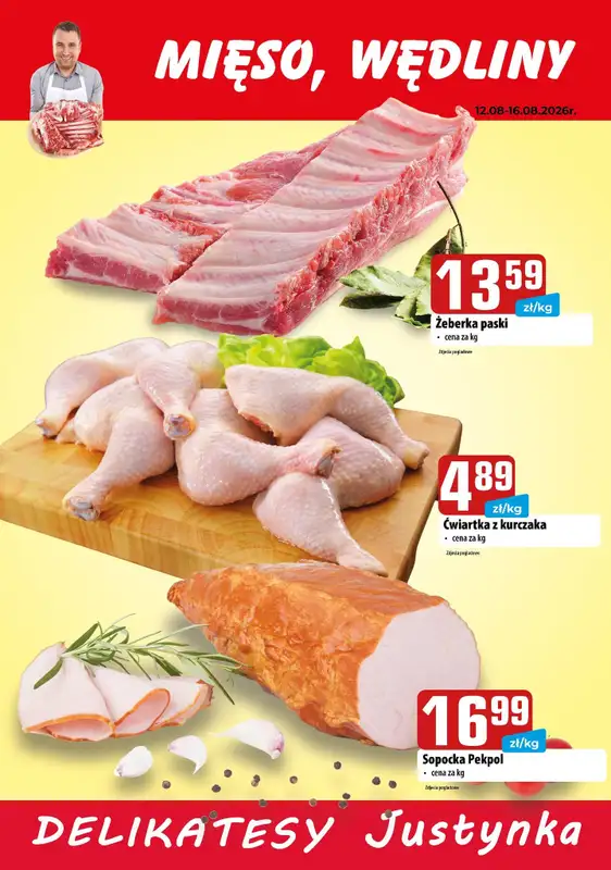 Delikatesy Justynka - gazetka promocyjna Plakaty promocyjne od czwartku 13.08 do niedzieli 16.08 - strona 2