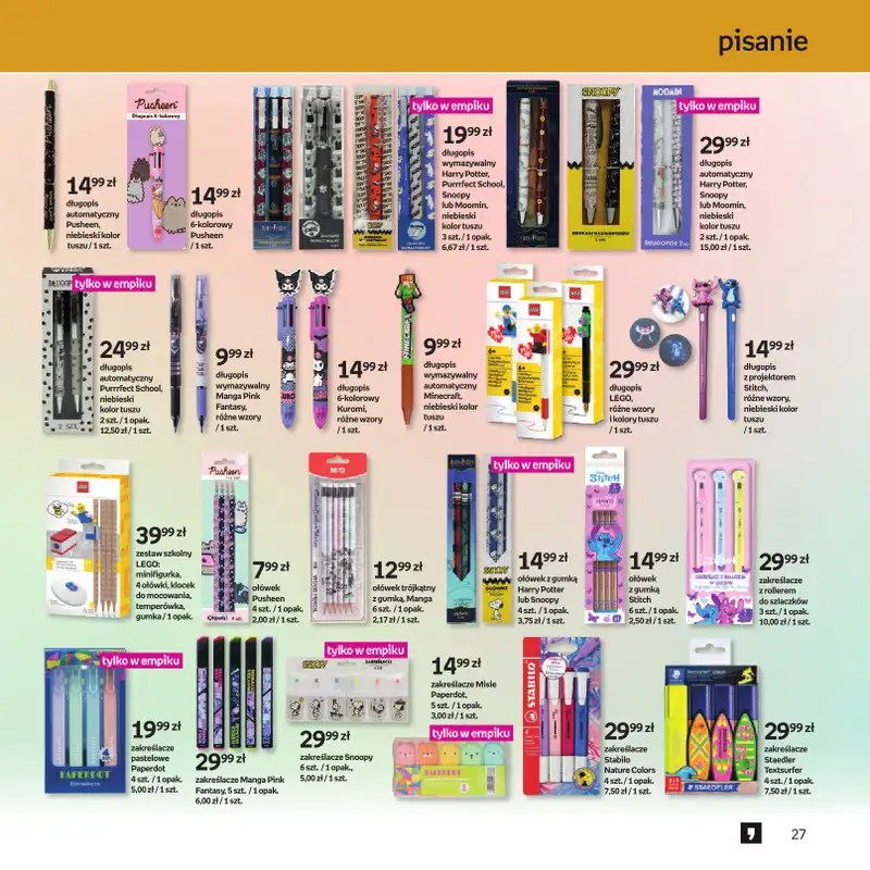Empik - gazetka promocyjna Katalog Back to School od czwartku 13.08 do wtorku 25.08 - strona 27