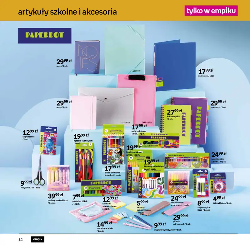 Empik - gazetka promocyjna Katalog Back to School od czwartku 13.08 do wtorku 25.08 - strona 14
