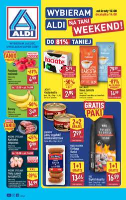 Aldi - gazetka promocyjna Weekend super cen w Aldi! od środy 12.08 do piątku 14.08