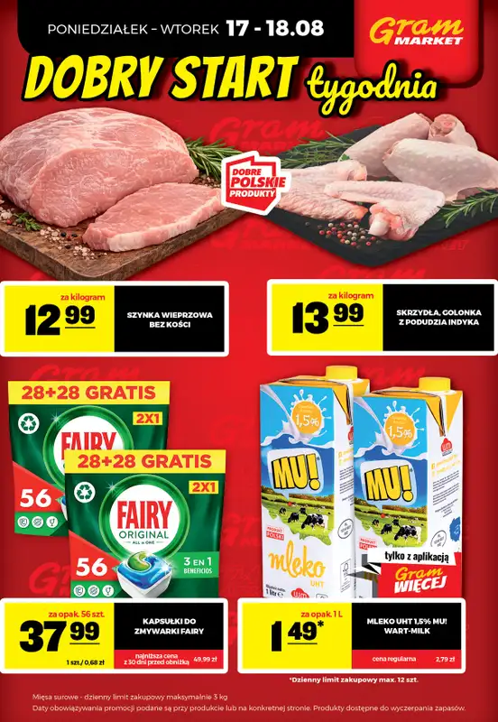 Gram Market - gazetka promocyjna Cały tydzień niskie ceny od piątku 14.08 do środy 19.08 - strona 4