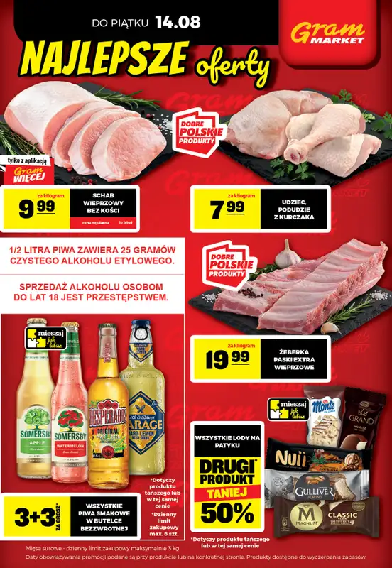 Gram Market - gazetka promocyjna Cały tydzień niskie ceny od piątku 14.08 do środy 19.08 - strona 2